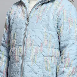 Monte Carlo Girls Mock Collar Self Design Casual Lightweight Padded Jacket image 4