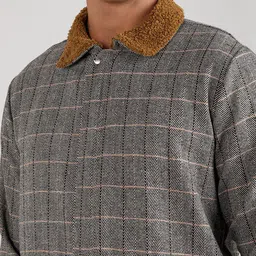 Campus Sutra Winter Wear Geometric Printed Windcheater Cotton Tailored Jacket image 3