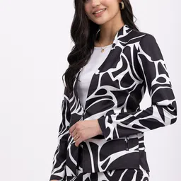FableStreet Animal Printed Longline Tailored Jacket image 4