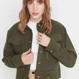 Trendyol Spread Collar Cotton Tailored Jacket image 5