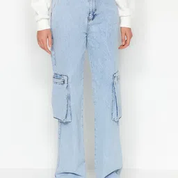 Trendyol Women Pure Cotton Cargo Jeans-image-23