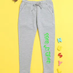 NUSYL Kids Unisex Grey Printed Joggers-picture-30