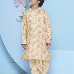 Sethukrishna Boys Geometric Mandarin Collar Printed Straight Kurta-picture-6