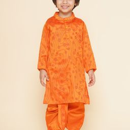 Sethukrishna Boys Geometric Mandarin Collar Printed Straight Kurta-picture-2