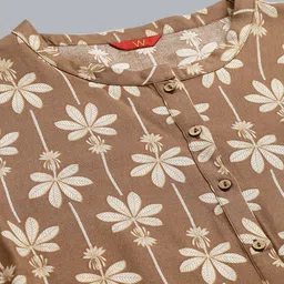 W Women Brown Abstract printed Kurta image 2