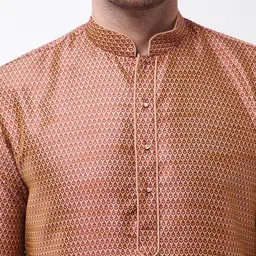 VASTRAMAY Men Ethnic Motifs Jacquard Kurta image 5