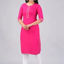 MAUKA Round Neck Gotta Patti Kurta image 5