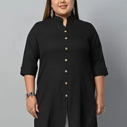 Vastraa Fusion Plus Size Pure Cotton Straight Kurta-image-80