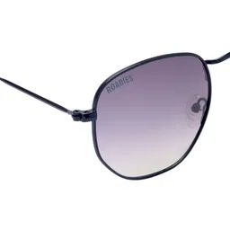 Roadies Unisex Blue Lens & Black Round Sunglasses with Polarised Lens image 2