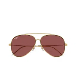 Ray-Ban Unisex Aviator Sunglasses with UV Protected Lens-8056262096635 image 4