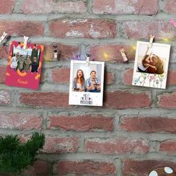 Art Street 10 Cartoon Wooden Clips Wall Hanging For Photos With 3M Led Light image 1