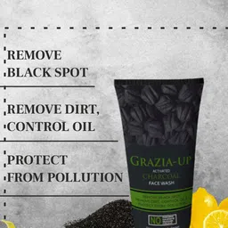 Grazia Up Activated Charcoal Face Wash - 100ml image 2