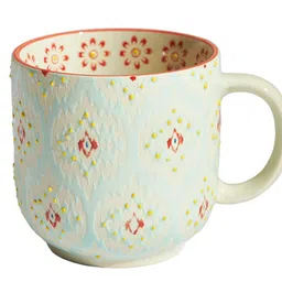 Chumbak Blue & Red Printed Ceramic Matte Mug 150 ml image 3