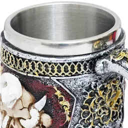 TIED RIBBONS Grey Solid Stainless Steel Matte Mug image 4