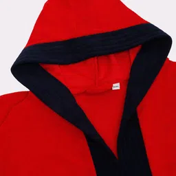 Creeva Solid Hooded Bath Robe image 4