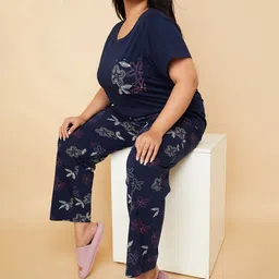 max Plus Size Floral Printed Pure Cotton Night suit image 5