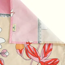 KLOTTHE Multi Floral 300 TC Cotton Blend Double Bedsheet Set image 3