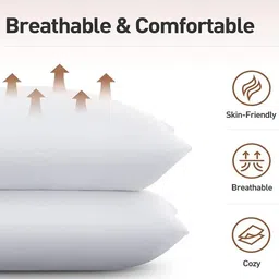 AVI White Microfiber Filled Medium-Firm Soft Bed Pillow image 3