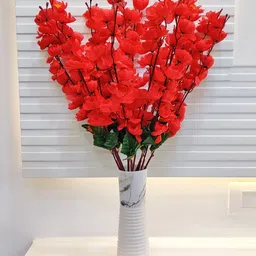 ARTSY Red Green 2 Pieces Cheery blossom Artificial Flowers-picture-24