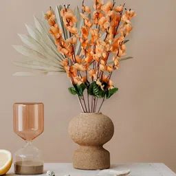 ARTSY Cream-Coloured & Peach-Coloured Cherry Blossom Artificial Flower image 3