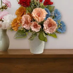 ARTSY Blue & Red 4 Pieces Gerbera Artificial Flowers image 4