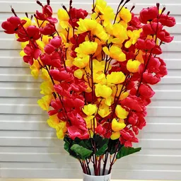 ARTSY Yellow Fuchsia 2 Pieces Cheery blossom Artificial Flowers image 3