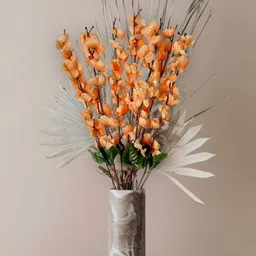 ARTSY Cream-Coloured & Peach-Coloured Cherry Blossom Artificial Flower image 4