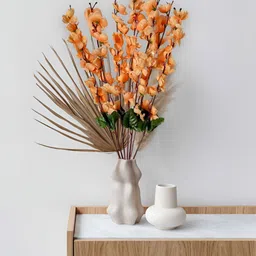 ARTSY Cream-Coloured & Peach-Coloured Cherry Blossom Artificial Flower image 2