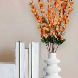 ARTSY Cream-Coloured & Peach-Coloured Cherry Blossom Artificial Flower image 5