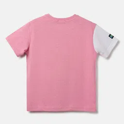 United Colors of Benetton Boys White Typography Printed Cotton T-shirt image 2