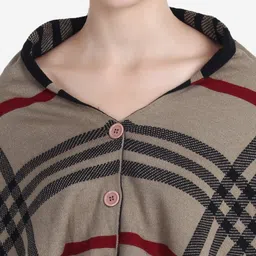 JoE Hazel Women  Checked Acrylic Poncho image 4