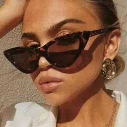 Awestuffs Women Brown Lens & Brown Cateye UV Protected Lens Sunglasses image 5