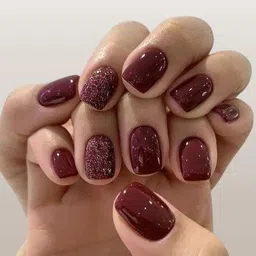 generic SR FUSION Trends Premium Designer 12pcs Stick-on Nails set, with Easy Glue Tab application, Nails are Reusable & Unbreakable image 4