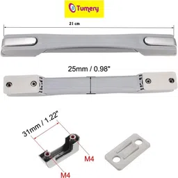 tumery Repair Replacement Luggage Pull Handle for VIP Safari, American tourister, Skybag Suitcase Trolley Bag Suitcases Handle for Luggage Parts (Grey (New) 2 Pcs Handle) image 4