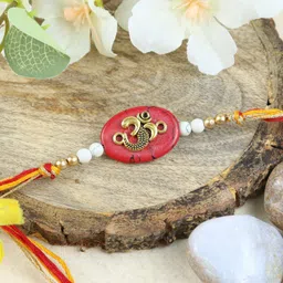 Asthetika Men Om-Motif & Beaded Thread Rakhi-picture-48