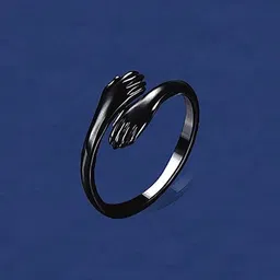 VIEN Set Of 3 Hugging Hands Rings-picture-10