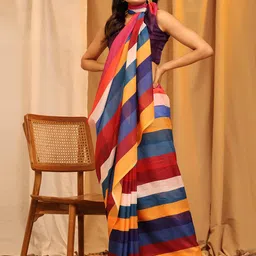 Silk Land Striped Silk Blend Saree-picture-30