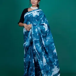 BUTA BUTI Bandhani Printed Pure Cotton Tasseled Saree-picture-17