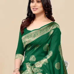 MIRCHI FASHION Floral Woven Design Zari Saree image 3