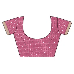 MIRCHI FASHION Pink & Turquoise Blue Geometric Printed  Zari Saree image 2