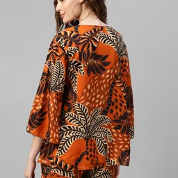 vibes by deebaco DEEBACO Botanic Print Rayon Co-Ord Set image 5