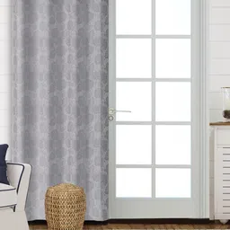 Saral Home Grey Floral Black Out Long Door Curtain-picture-24