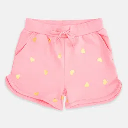 Pantaloons Junior Girls Pink Conversational Printed Shorts-picture-11