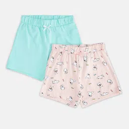 Pantaloons Baby Girls Orange Conversational Printed Shorts image 1