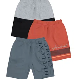 HELLCAT Girls Pack Of 3 Mid-Rise Cotton Sports Shorts-picture-53