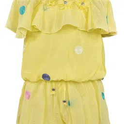 Wish Karo Girls Yellow Embellished Top with Shorts-picture-22