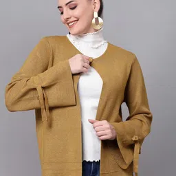 Mafadeny Women Mustard Shrug-image-94