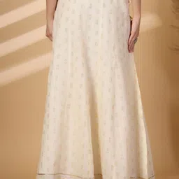 Clora Creation Women Self Design Embellished Cotton Flared Maxi Skirt image 2