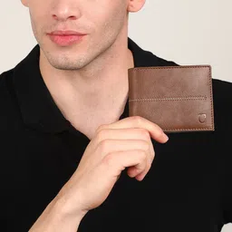 Urbano Fashion Men Textured Leather Two Fold Wallet image 2