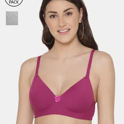 Tweens Pack of 2 Purple & Grey T-shirt Bras - Lightly Padded-picture-11